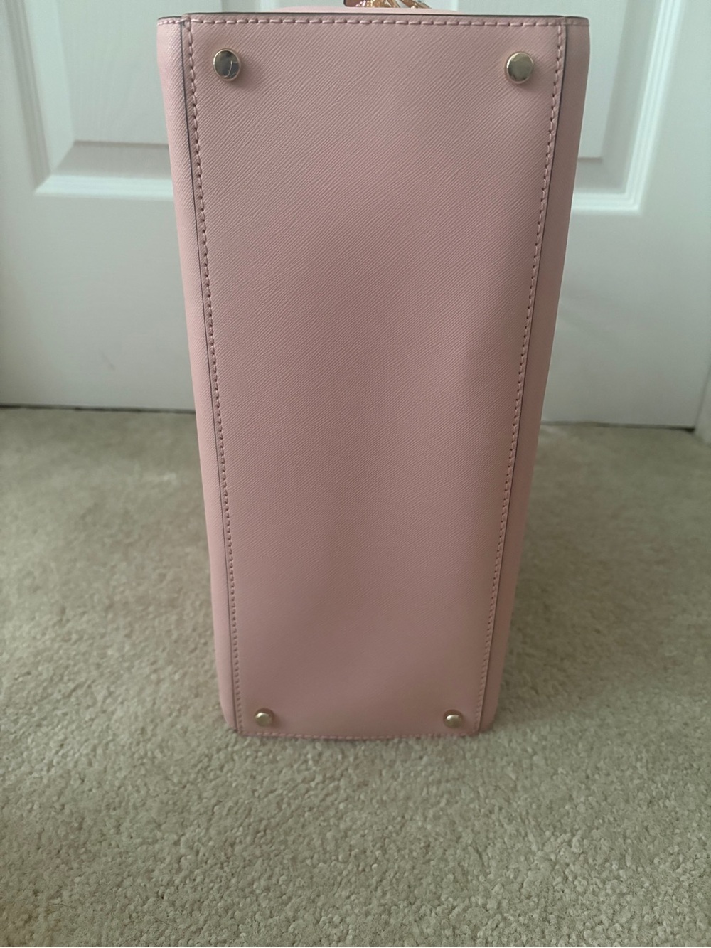 Kate Spade Blush Pink Leather Tote with Pom Charm - Picture 9 of 11